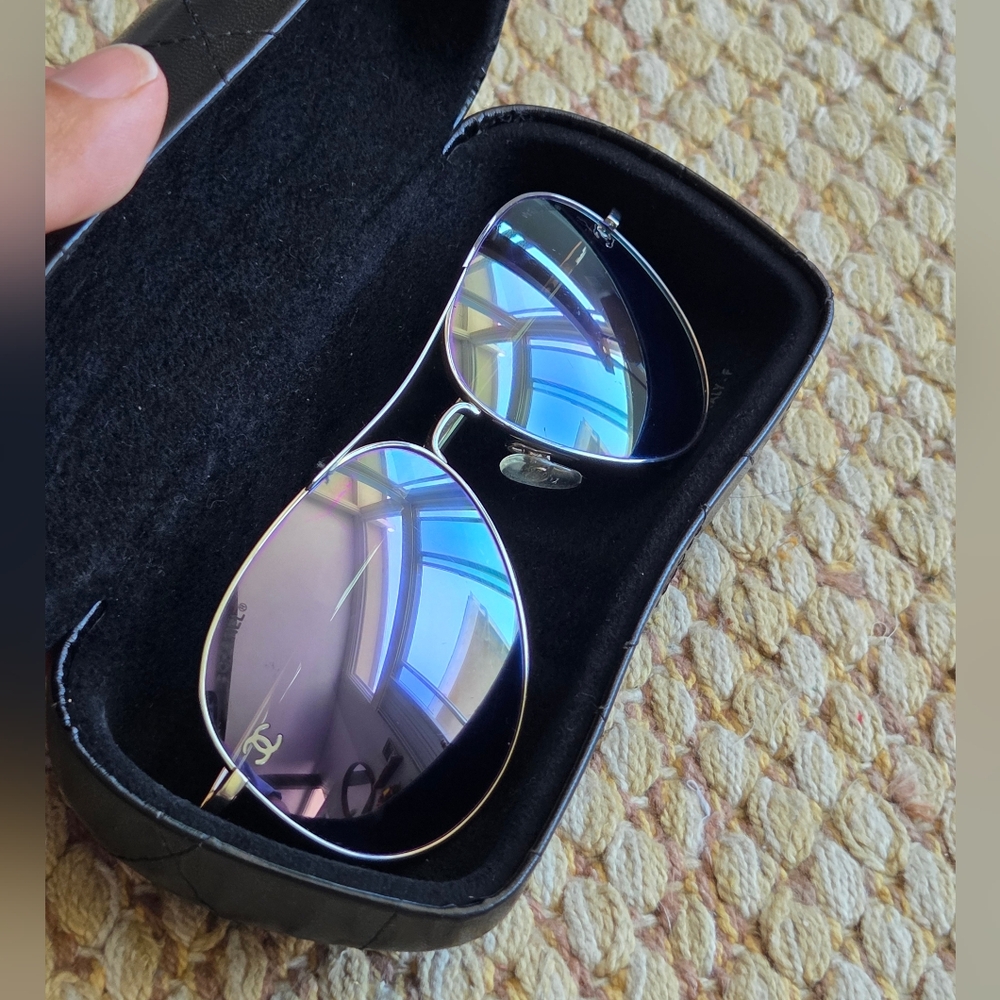 Chanel Quilted Black Sunglasses Case